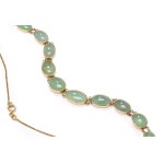 Necklace with jade stones, second half of the 20th century