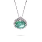 Pendant with an emerald and diamonds, early 21st century