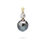 Pendant with a Tahitian pearl and a diamond, late 20th century