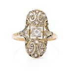 Art Deco-style ring, first half of the 20th century