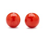 Coral earrings, early 21st century