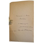 Wojciech NATANSON - THEATRICAL SKETCHES, published in 1955 [first edition, AUTHOR'S DEDICATION]