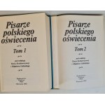 Teresa Kostkiewiczowa and Zbigniew Goliński, eds. — WRITERS OF THE POLISH ENLIGHTENMENT, vols. 1–2, published in 1992 and 1994 [first edition, ILLUSTRATIONS]