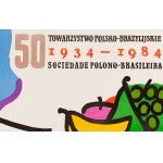 Jan Młodożeniec, Poster "50th Anniversary of the Polish-Brazilian Society 1934–1984," 1984