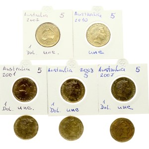 Australia 1 Dollar 2001-2018 Lot of 8 coins