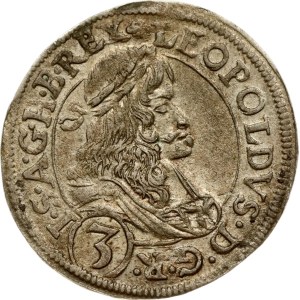 Rakousko, 3 kreuzer, 1677, IAN