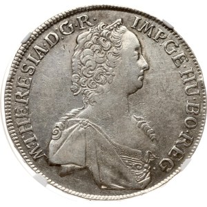 Rakúsky taler z roku 1761, Hall, NGC AU 53