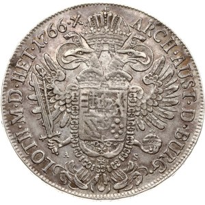 Rakúsky taler z roku 1766, F, A-S