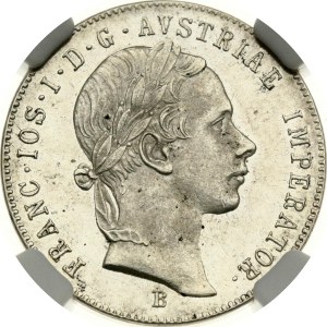 Austria 20 Kreuzer 1856 B NGC MS 63