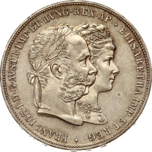 Austria 2 Gulden 1879 Silver Wedding