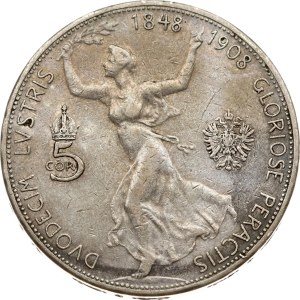 Austria 5 Corona 1908 Reign