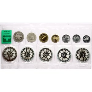 Austria 2 Groschen - 100 Schilling 1974 Set Lot of 12 coins