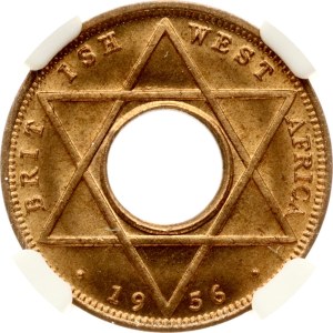 British West Africa 1/10 Penny 1956 NGC MS 66 RD