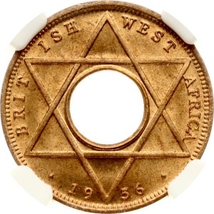 British West Africa 1/10 Penny 1956 NGC MS 65 RD
