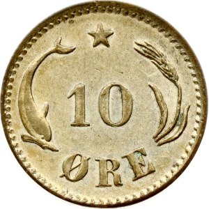 Denmark 10 Ore 1886 CS