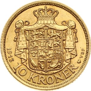 Denmark 10 Kroner 1913 VBP