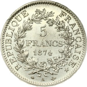 Francia, 5 franchi, 1874 A