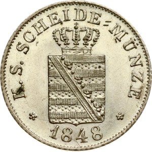 Německo, Sasko, 2 Neugroschen / 20 Pfennige, 1848 F