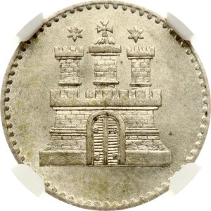 Germania, Amburgo, 1 scellino, 1855, NGC MS 63