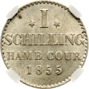 Germania, Amburgo, 1 scellino, 1855, NGC MS 63