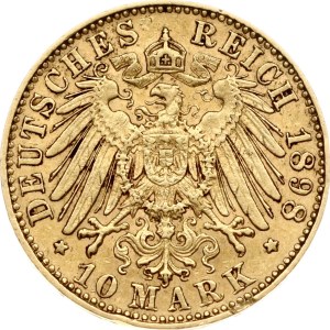 Germany Saxony 10 Mark 1898 E