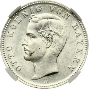 Německo, Bavorsko, 2 marky, 1899, D, NGC MS 61