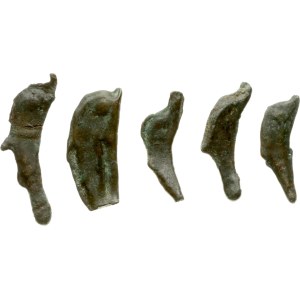 Grèce, Scythie, Olbia, Dauphin, ND (500 - 400 av. J.-C.) Lot de 5 pièces