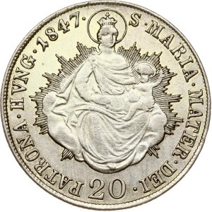 Hungary 20 Kreuzer 1847 B