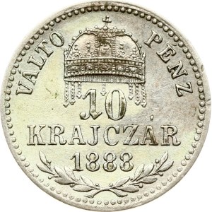 Hungary 10 Kreuzer 1888 KB