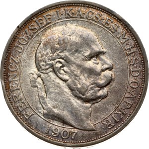 Hungary 5 Korona 1907 KB Coronation