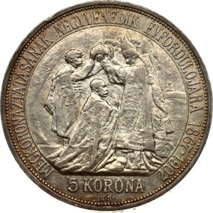 Hungary 5 Korona 1907 KB Coronation