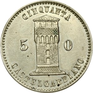 Italy Province of Cremona Token 50 Centesimi 1893 Castel Gabbiano