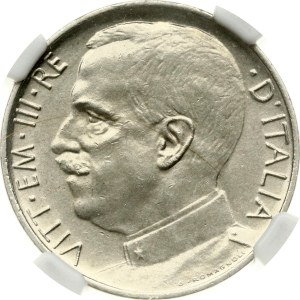 Italy 50 Centesimi 1925 R NGC MS 61