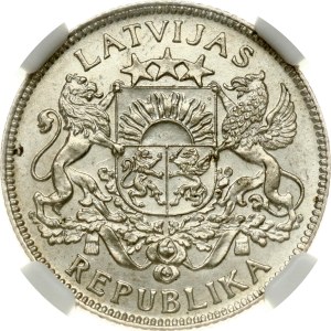 Latvia 1 Lats 1924 NGC MS 63