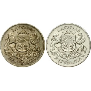 Lettonie, 2 lats, 1925, lot de 2 pièces