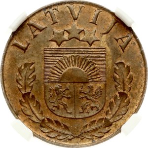 Latvia 2 Santimi 1937 NGC MS 63 BN