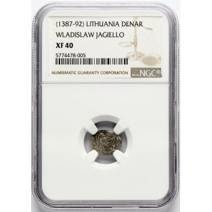 Lithuania Denar ND (1387-1392) Vilnius NGC XF 40