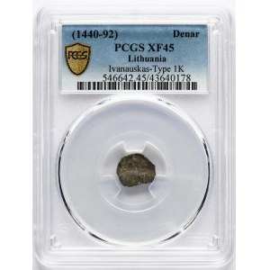 Lithuania Denar ND (1440-1492) Vilnius PCGS XF 45