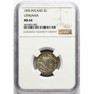 Lituania Trojak 1593 Vilnius NGC MS 64