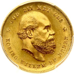 Netherlands 10 Gulden 1885 PCGS MS 65