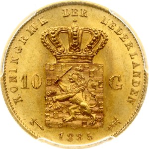 Netherlands 10 Gulden 1885 PCGS MS 65