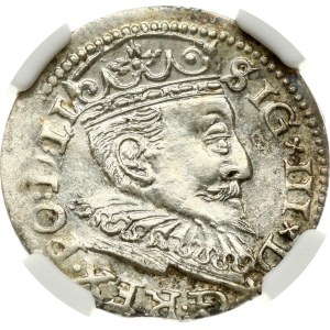 Poland Trojak 1595 Riga NGC AU DETAILS