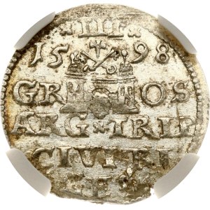 Poland Trojak 1598 Riga NGC MS 62