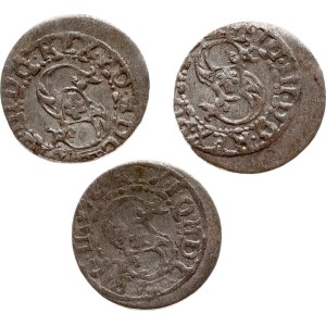 Poland Szelag ND (1609-1619) Riga Lot of 3 coins