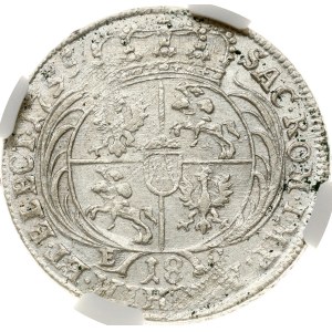 Poland Ort 1755 EC Lipsk NGC MS 60