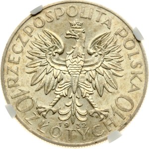 Poland 10 Zlotych 1932 MW NGC MS 61