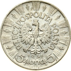 Poland 5 Zlotych 1936 Jozef Pilsudski