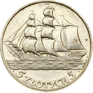 Poland 5 Zlotych 1936 Gdynia Seaport