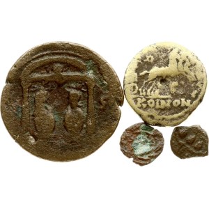 Roman provinces Bronze ND Lot of 4 coins