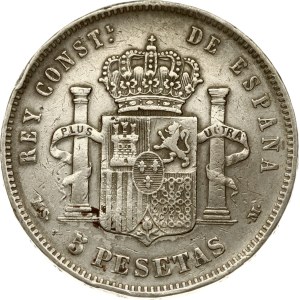 Spain 5 Pesetas 1885 (1887) MSM